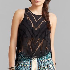 Free People Sheer Panel Envelope Tank - size S